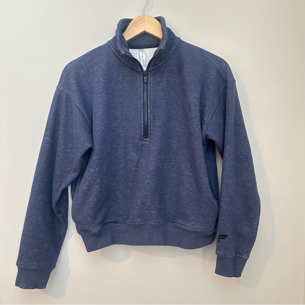 Fabletics Women’s Small Quarter Zip Pullover Navy… - image 2